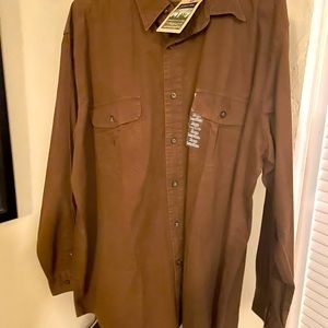 XLarge brown collar shirt thick material
